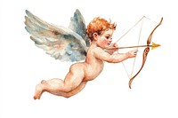 Cupid illustration watercolor arrow.