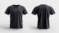 Black t-shirt clothing template apparel.