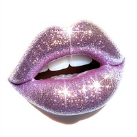 Glitter lips glamorous sparkling statement.