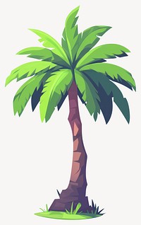 Palm tree illustration cartoon style vector