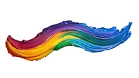 Rainbow flat paint brush stroke art brushstroke expression.