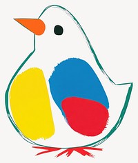 Easter colorful bird art vector