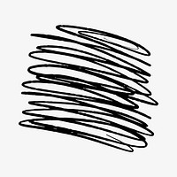 Abstract black scribble art illustration