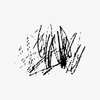 Abstract black ink brush strokes illustration vector