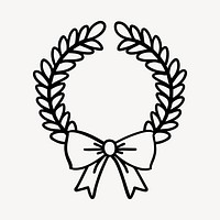 Elegant laurel wreath illustration vector