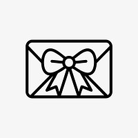 Envelope icon line bow.