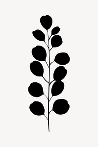 Minimalist botanical silhouette art vector