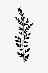 Elegant botanical silhouette art vector