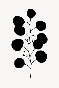 Minimalist botanical silhouette art vector