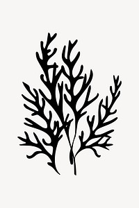 Elegant silhouette botanical art