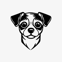 Chihuahua dog, black illustration