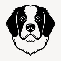 Saint Bernard dog illustration silhouette vector