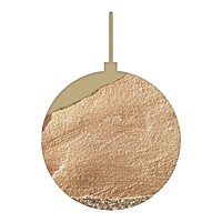 Gold textured ornament with a shiny, metallic finish. This gold ornament is perfect for holiday decor. Add a touch of gold elegance with this ornament. Festive holiday illustration isolated on white.