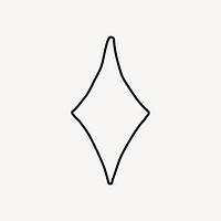 Minimalist diamond line art vector