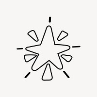 Minimalist star with rays vector