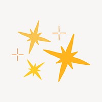 Golden stars sparkle minimalist design vector