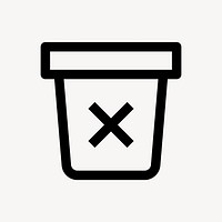 Delete icon trash bin symbol