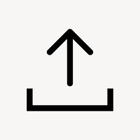 Upload icon arrow symbol graphic, user interface vector