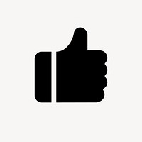 Thumbs up icon approval symbol, user interface vector