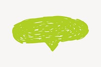 Green scribble speech bubble