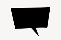 Black speech bubble silhouette. vector