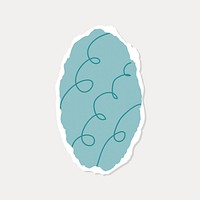 Abstract teal oval pattern element