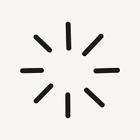 Minimalist loading icon with radial lines element