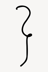 Minimalist abstract line art element