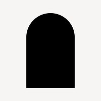 Minimalist black arch silhouette