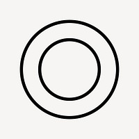 Minimalist concentric circle design vector