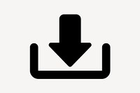 Simple download illustration, UI icon