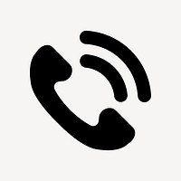 Minimal phone call design, UI icon