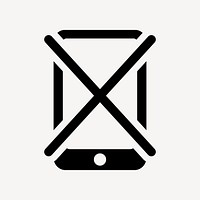 No mobile devices allowed sign, UI icon vector