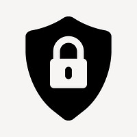 Security with lock, UI icon vector