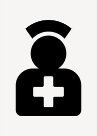 Nurse healthcare symbol illustration, UI icon