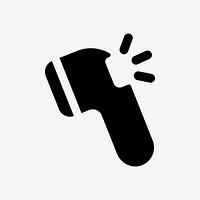 Barcode scanner silhouette, UI icon vector