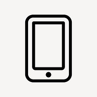 Minimalist smartphone design, UI icon vector