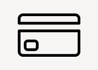 Minimalist credit card design, UI icon vector