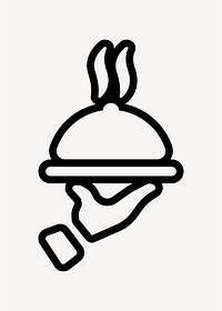 Elegant culinary service design, UI icon vector