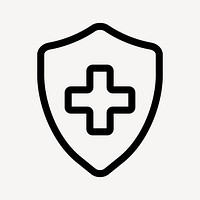 Healthcare protection symbol, UI icon vector