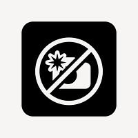 No photography allowed symbol, UI icon