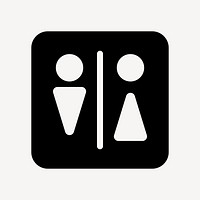 Restroom symbol genders, UI icon