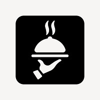 Elegant dining service, UI icon vector