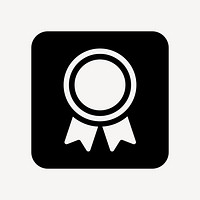 Award symbolizing achievement, UI icon vector