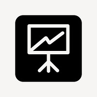 Graph presentation design, UI icon vector