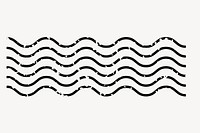 Abstract wavy lines with texture, element vector