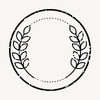 Vintage laurel wreath circle design, element vector