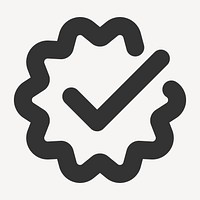 Verified badge checkmark symbol vector