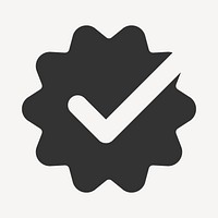 Verified badge checkmark icon vector