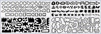 Abstract shapes in black and white. Various abstract shapes, patterns, and designs. Creative abstract shapes for artistic and design purposes. Black and white vector set.